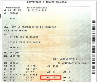 Carte grise Energie